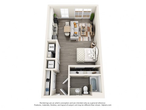 E2- REED Floor Plan at The Factory at Garco Park, North Charleston, 29405